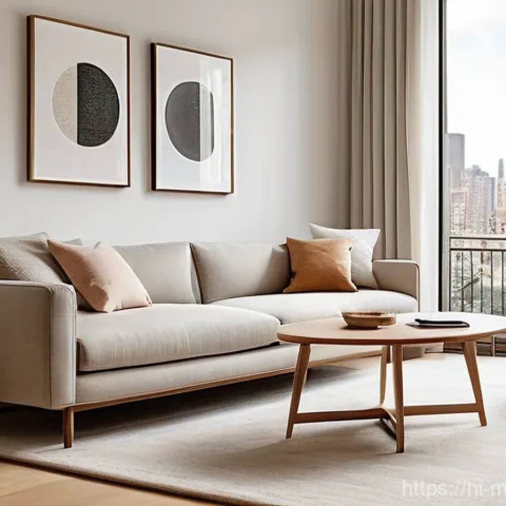 미니멀라이프 스마트 홈 기기 활용 - **Prompt 1: Serene Minimalist Smart Living Space**
    "A clean, minimalist living room with abundan...