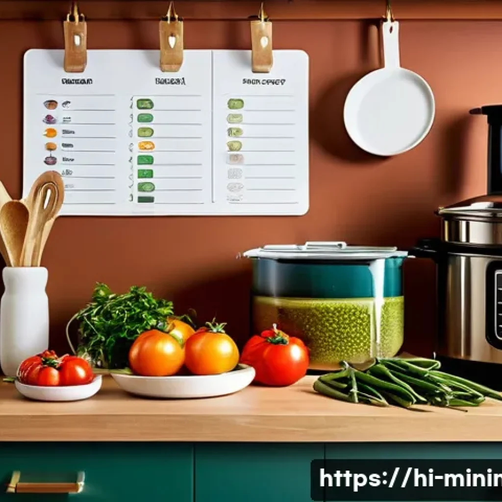 미니멀라이프 미니멀한 식사 준비 - A modern Indian kitchen scene featuring a minimalist setup with only essential multi-functional kitc...