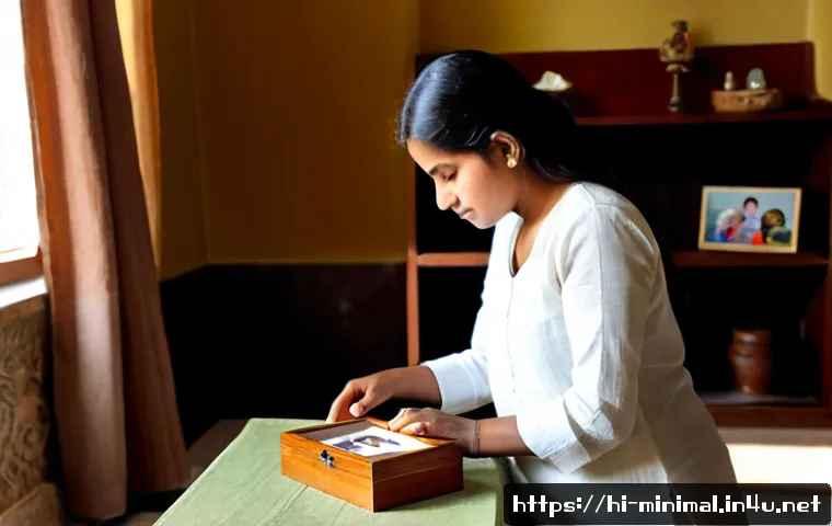 미니멀라이프 공감의 미니멀리즘 - Photorealistic warm Indian apartment living room, an adult woman in simple modest linen clothing tho...